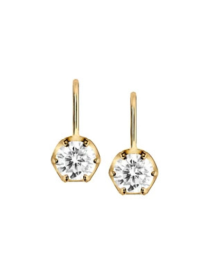 CECILIA EARRINGS IN MOISSANITE, 18K GOLD VERMEIL | Dorsey