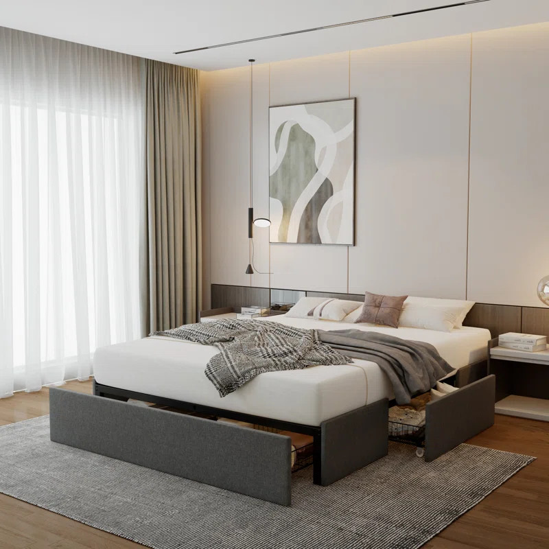 Bret Upholstered Storage Bed with 3 Drawers | Wayfair North America