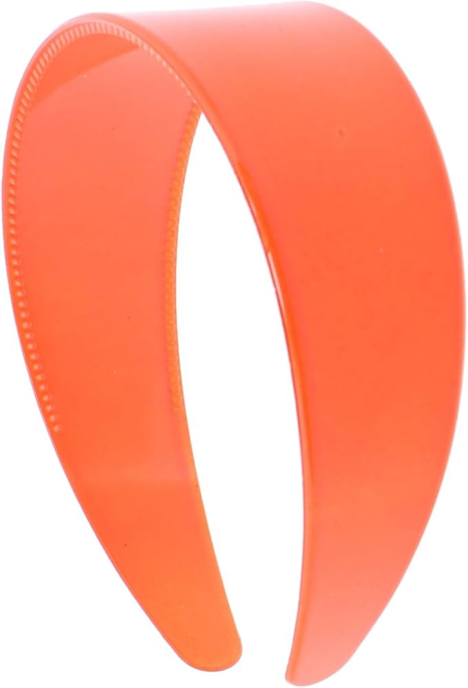 Motique Accessories Orange 2 Inch Hard Plastic Headband with Teeth Women and Girls wide Hair band | Amazon (US)