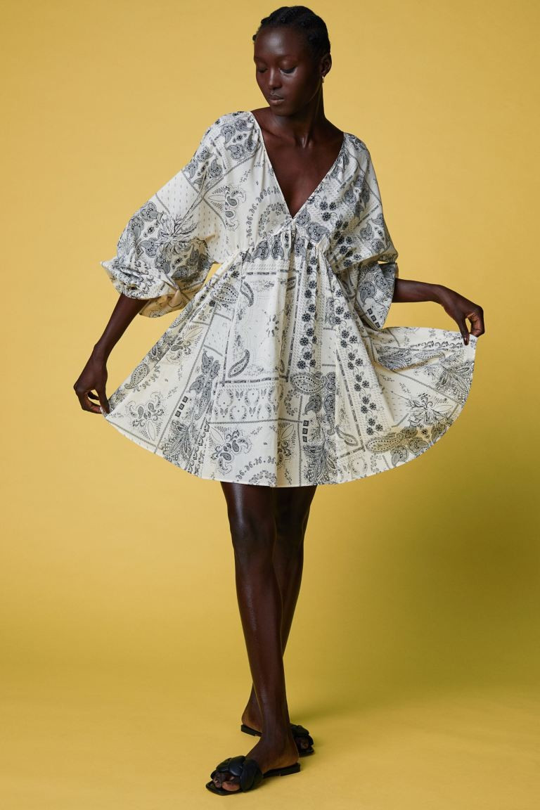 Kleid mit Ballonärmeln | H&M (DE, AT, CH, NL, FI)