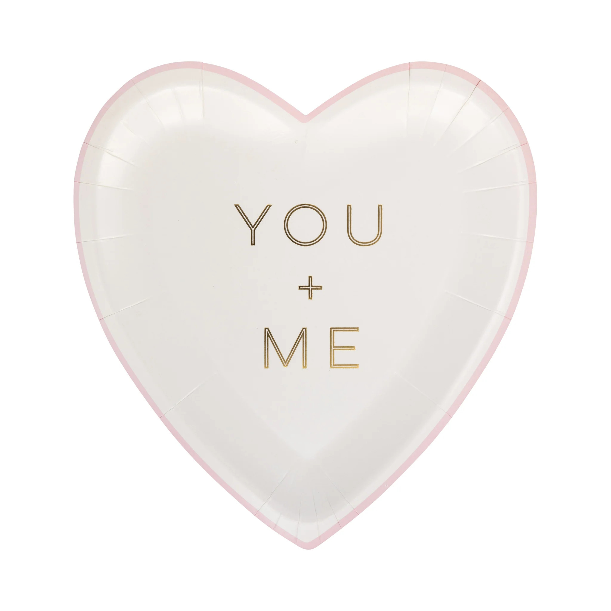 You + Me Heart Paper Plate (8ct) | My Mind's Eye