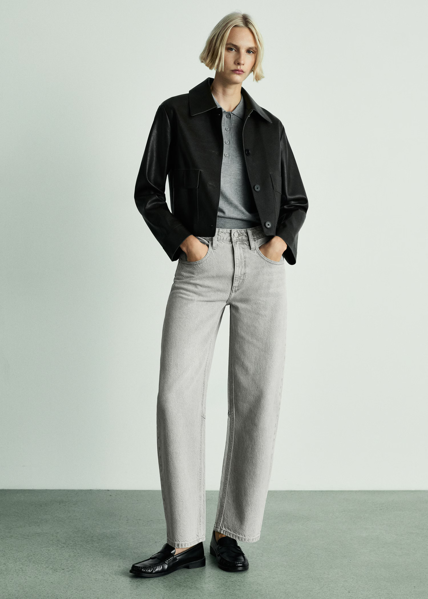 High-waist slouchy jeans - Woman | MANGO USA | MANGO (US)