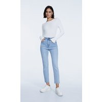 Stradivarius Slim Fit High-Waist Jeans Bleach Denim 10 | Stradivarius (UK)