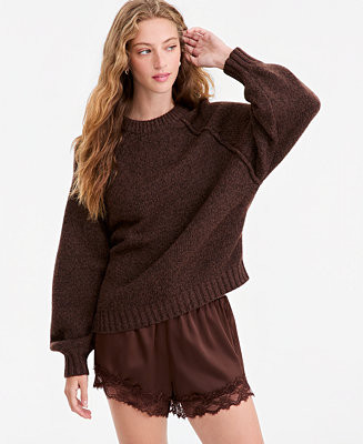 Women's Raglan Slouchy Crew Sweater | Macy's