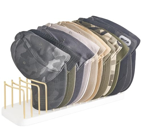 Mkono Hat Organizer for Baseball Caps, Hat Holder for 15 Baseball Caps, Tabletop Hat Rack Stand S... | Amazon (US)