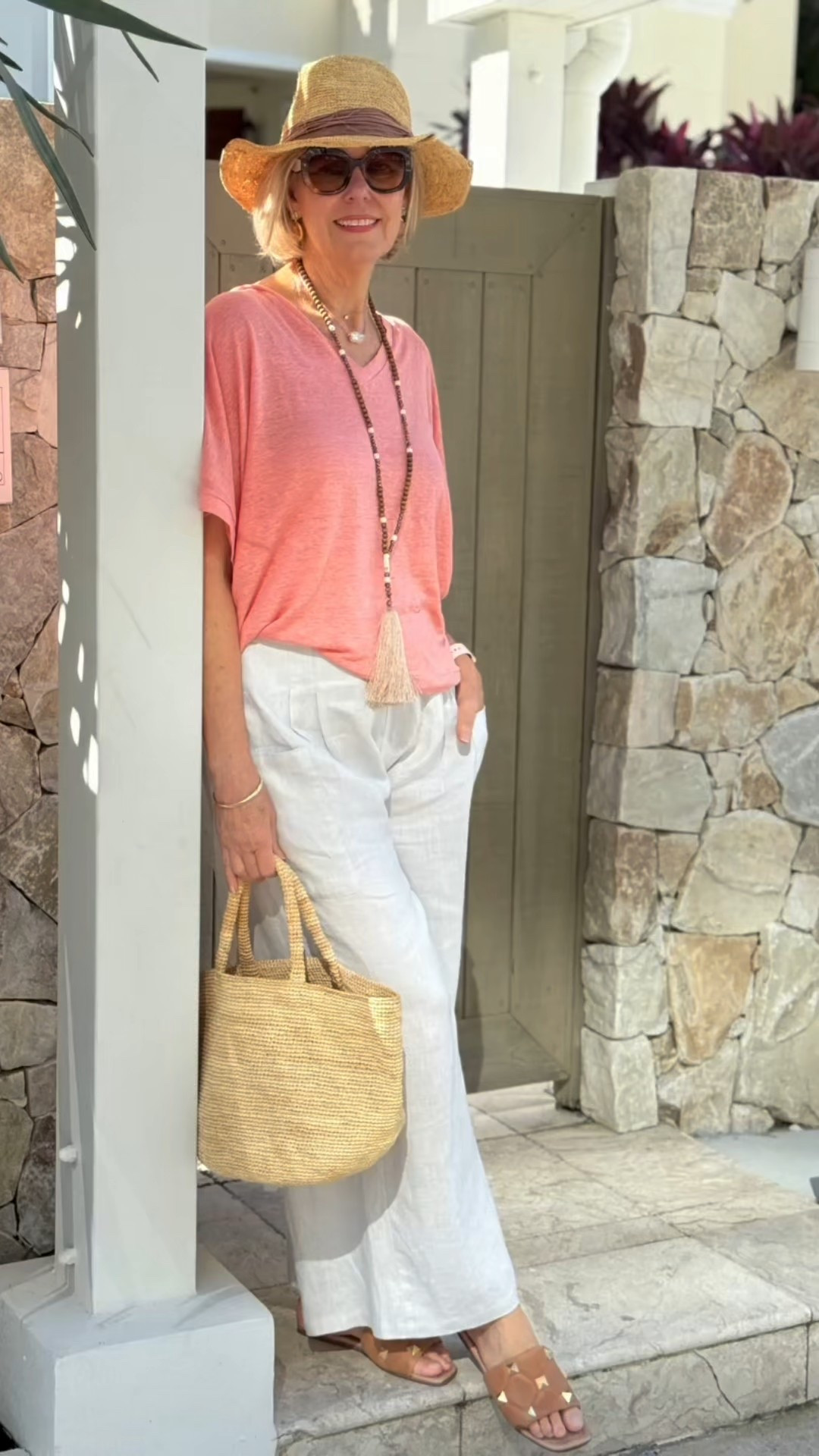 Effortless and easy everyday style! 

These Linen pants in oyster and the soft pink tee from @nomad.the.label are relaxed, breathable, and oh-so-easy to wear. Another timeless outfit from their Under the Mediterranean Sun collection.
Linda 175cms wears all Size M.


#LTKaustralia #LTKmidsize #LTKover50style
