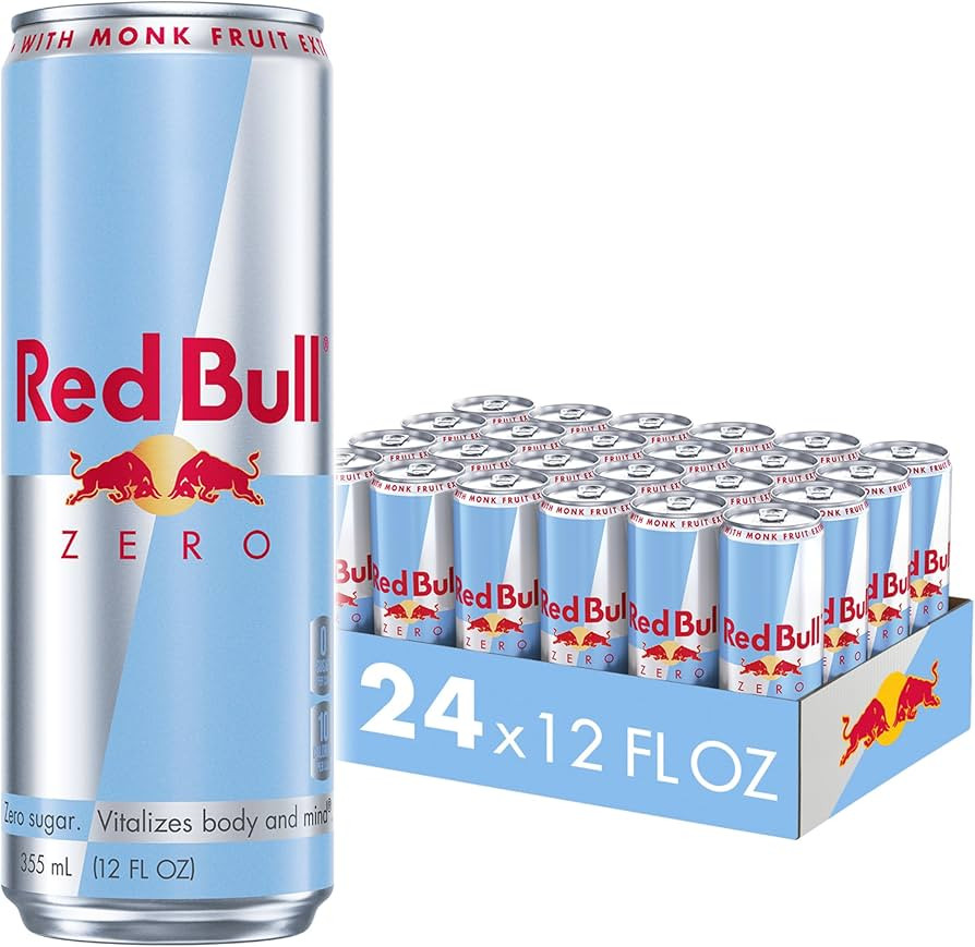 Red Bull Zero Energy Drink, 12 fl. oz., with 114mg Caffeine, Taurine & B Vitamins, Case of 24 can... | Amazon (US)