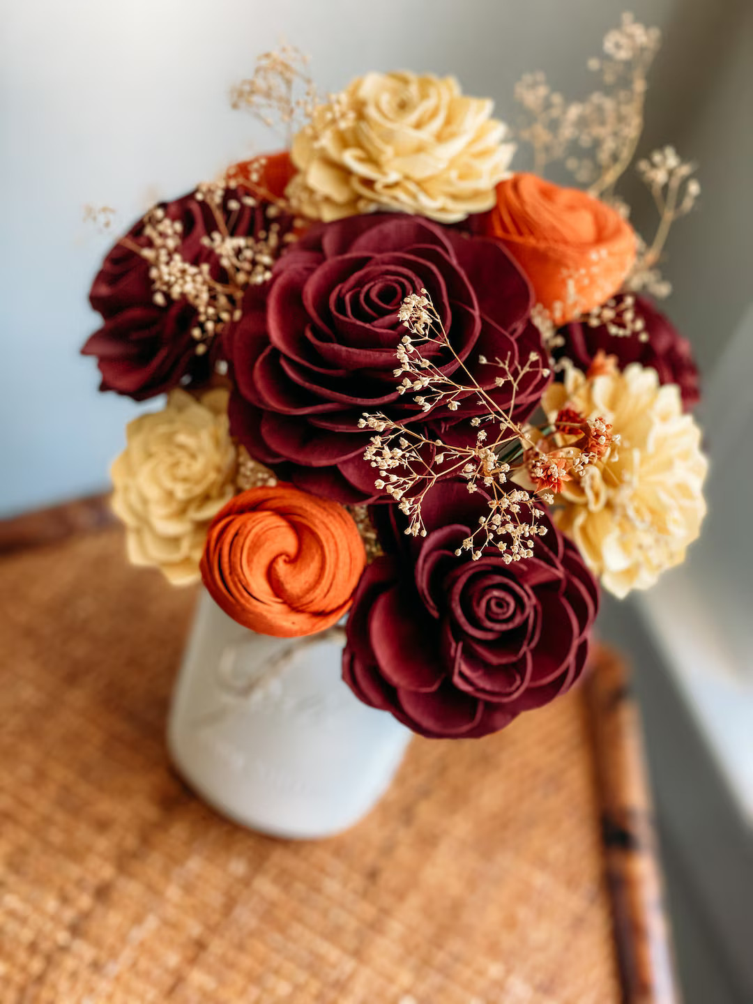 Fall Wooden Flower Arrangement: Rustic Farmhouse Decor | Etsy (US)