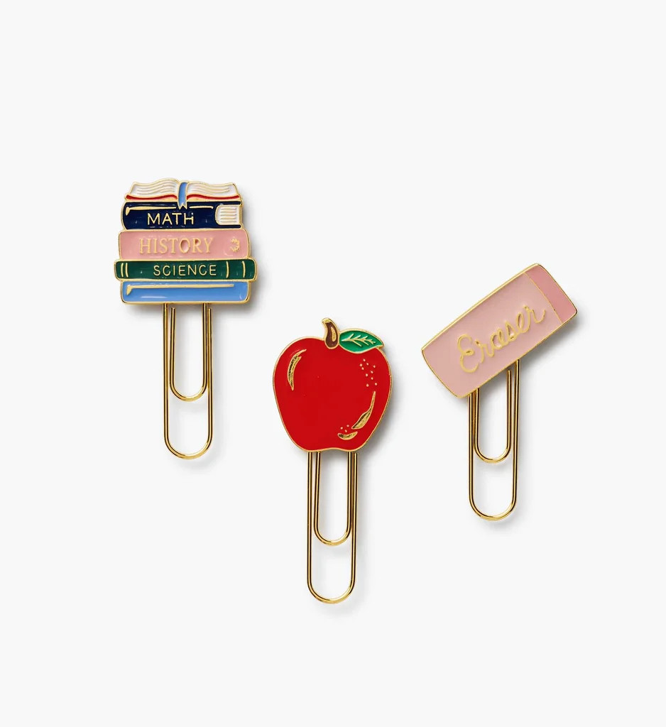 Enamel Paper Clip Set - Schoolhouse | Rifle Paper Co.