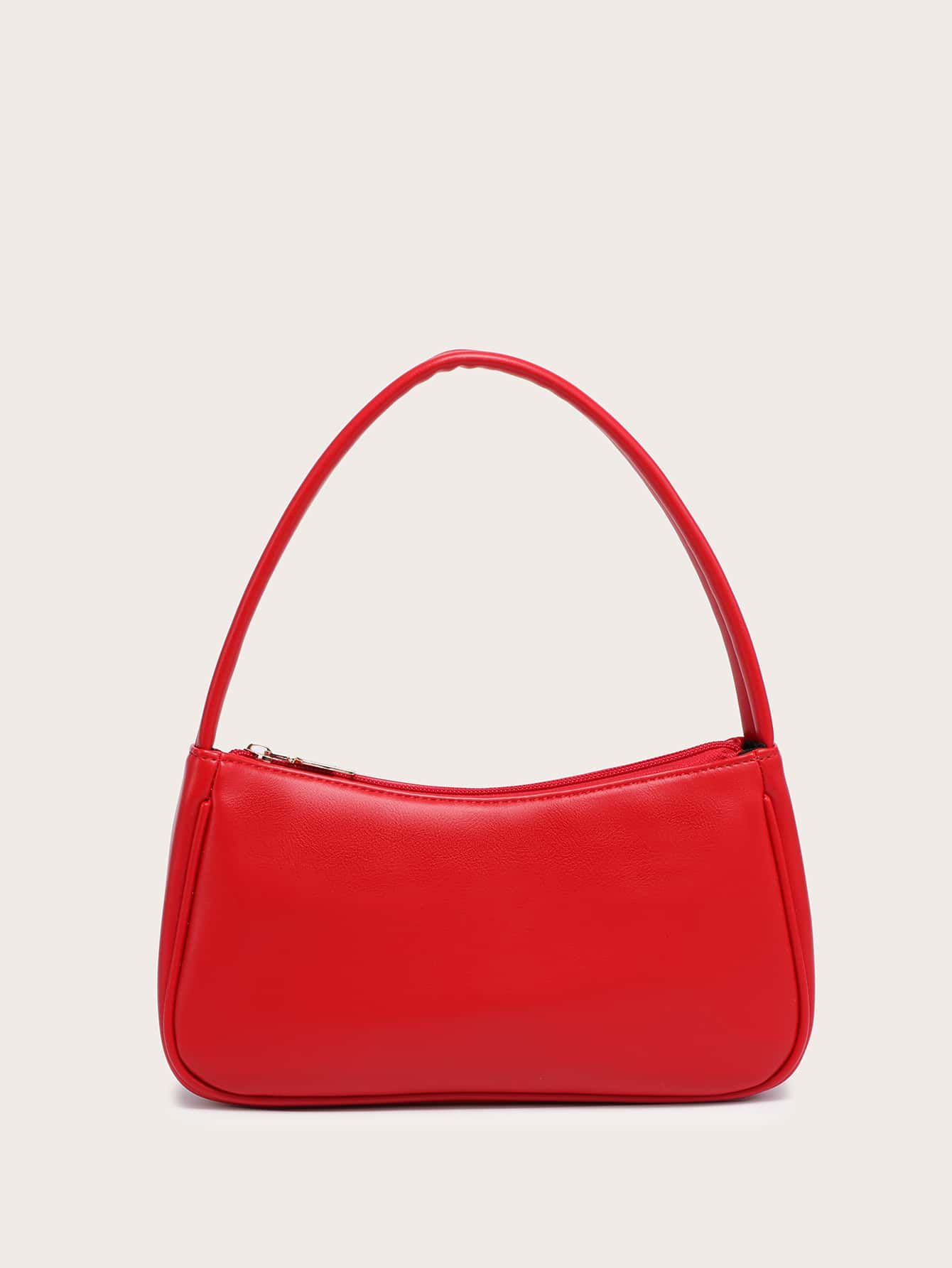 Minimalist Zip Baguette Bag | SHEIN