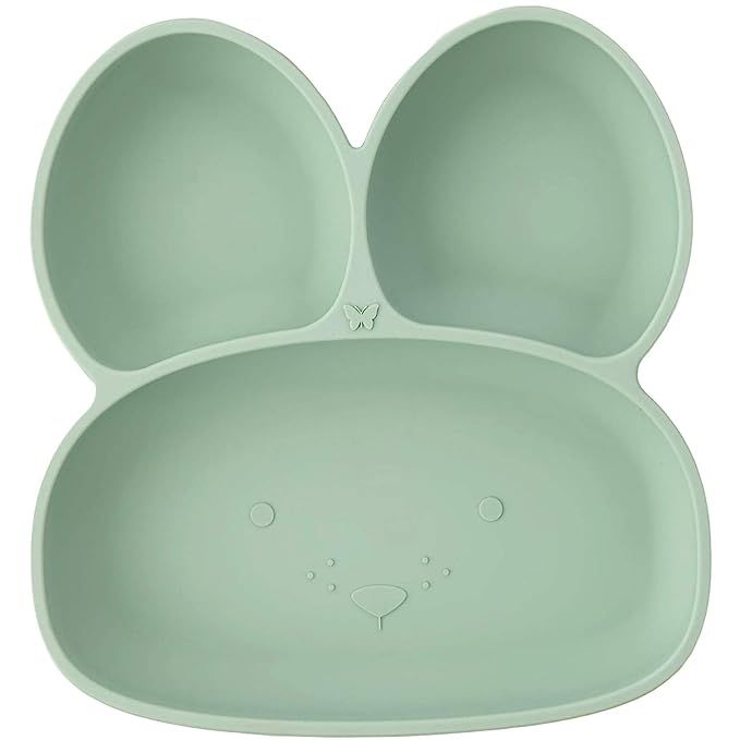 Elk and Friends Bunny Silicone Suction Plate for Babies & Toddlers | Stainless Steel Spoon | Divi... | Amazon (US)