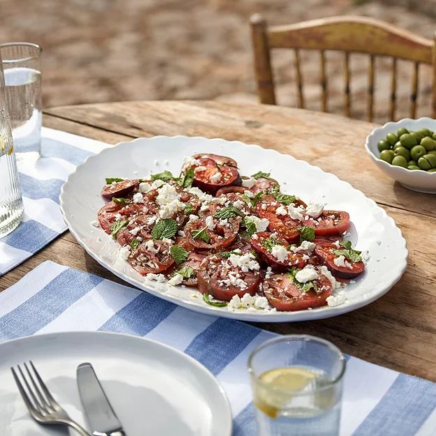 Portobello Scalloped Oval Serving Platter | The White Company (UK)