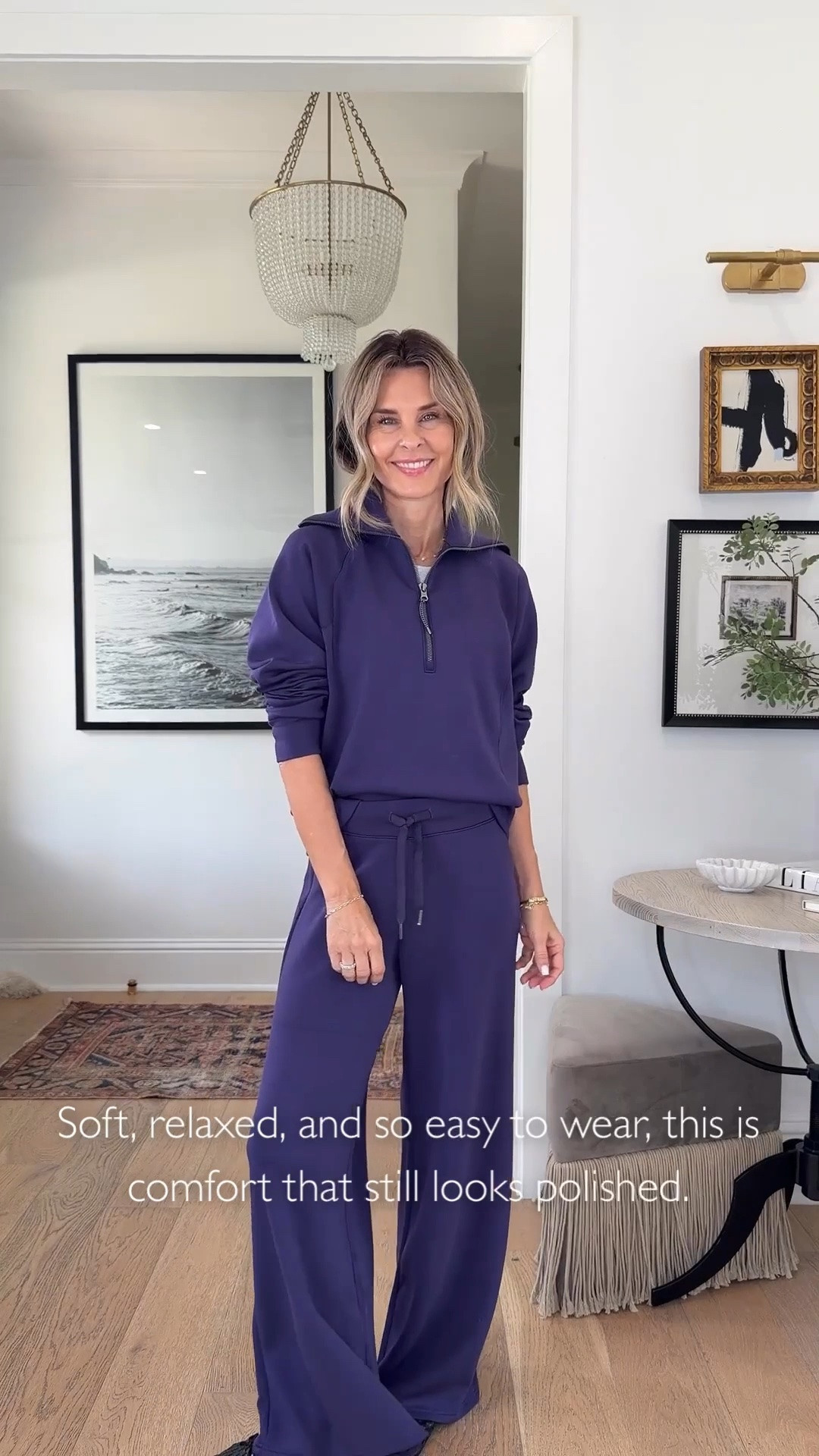I’m 5’6”
-ruched wide leg pant size XS P
-half zip size S -wide leg pant size S P

#LTKootd #LTKActive #LTKOver40