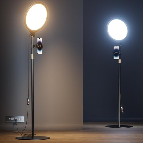 10.5" Ring Light with Stand and Phone Holder - 72" Tripod for iPhone with Light, Professional Led... | Amazon (US)