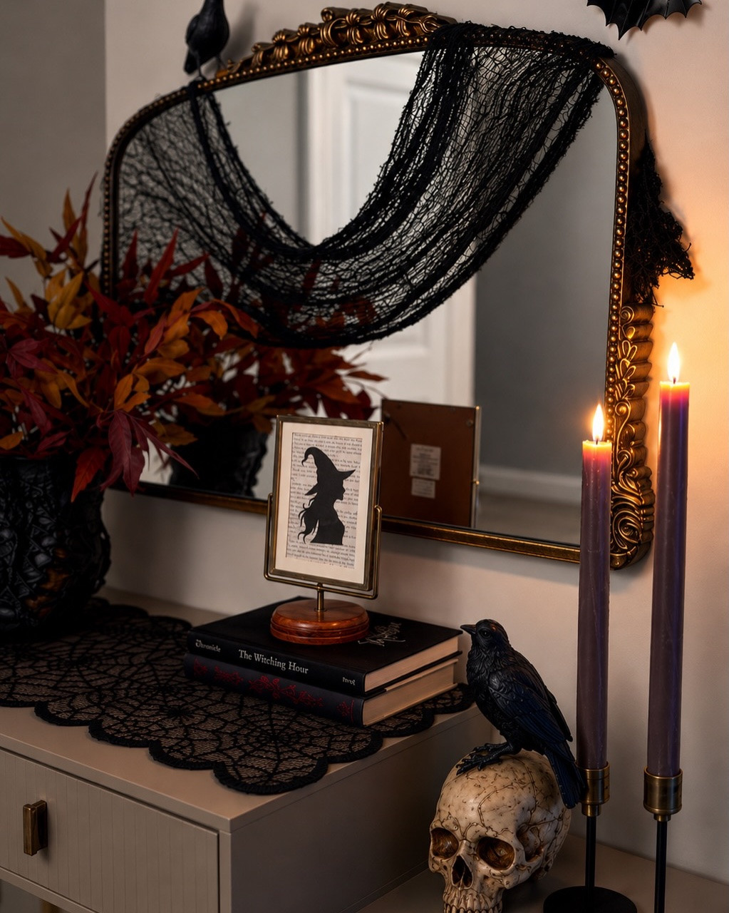 Spooky, but make it chic. 🖤🕯️ A simple witch silhouette + an old book page = the easiest vintage-inspired Halloween DIY. 🕸️

#HalloweenDIY #VintageHalloween #SpookyChic #HalloweenDecor
