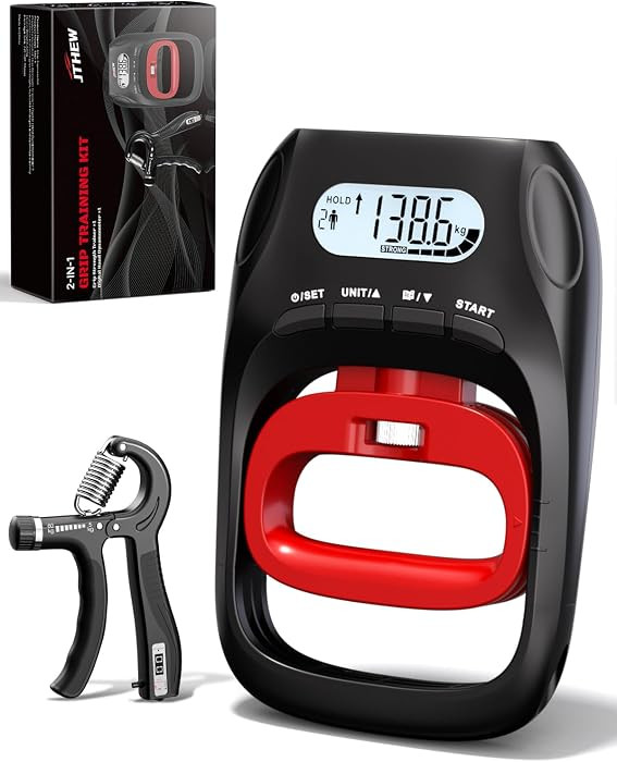 Grip Strength Tester Trainer - Electronic Hand Dynamometer of 400lbs/180kg & Grip strengthener wi... | Amazon (US)
