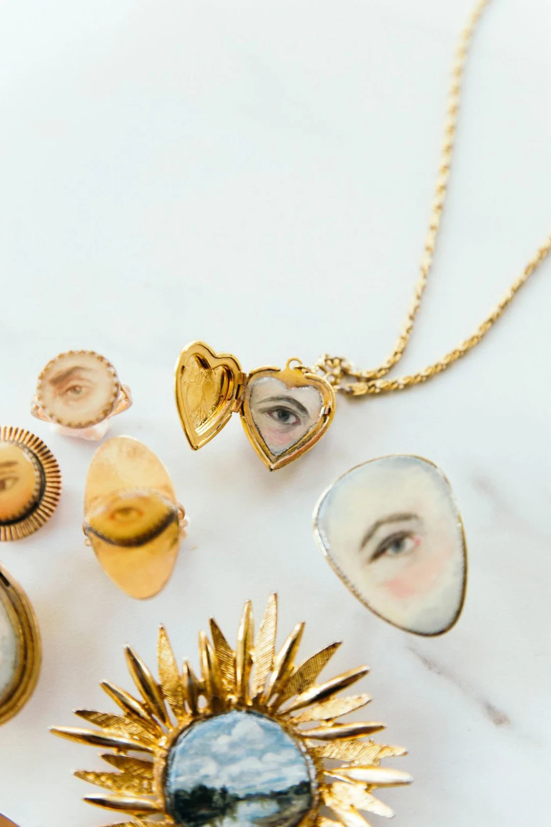 ETSY Design Awards Finalist 2023 Custom Hand-painted Eye Locket Lover's Eye Miniature Painting Mo... | Etsy (US)