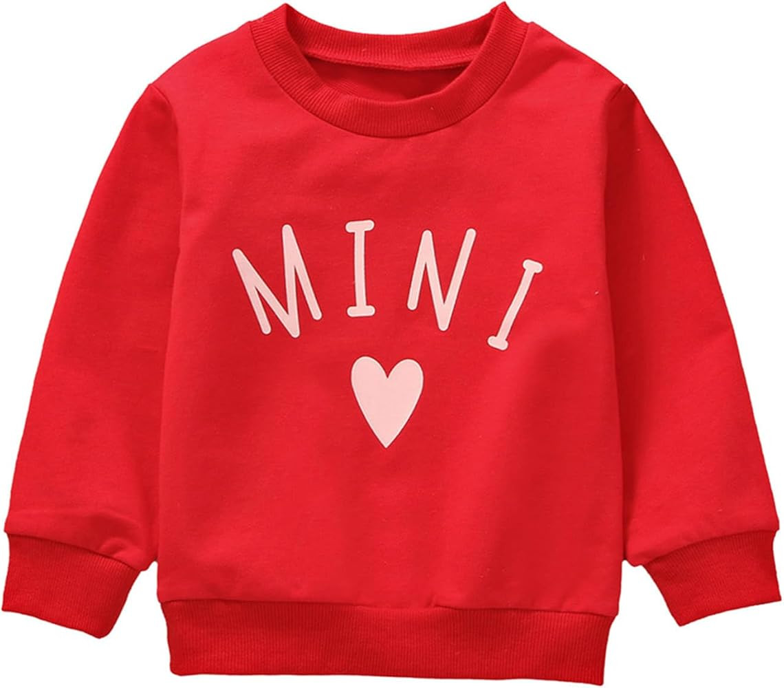 Xinhuida Toddler Baby Boy Girl Valentine’s Day Sweatshirt Heart Printed Pullover Top Long Sleev... | Amazon (CA)