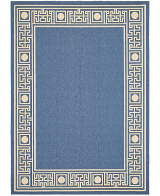Safavieh Courtyard CY5143 Blue and Beige 8' x 11' Sisal Weave Outdoor Area Rug - Macy's | Macy's