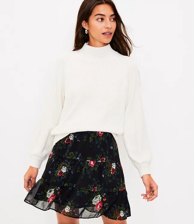 Floral Tiered Skirt | LOFT