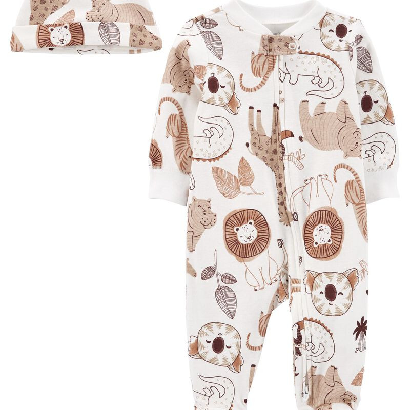 Baby 2-Piece Animal Sleep & Play & Cap Set | Carter's