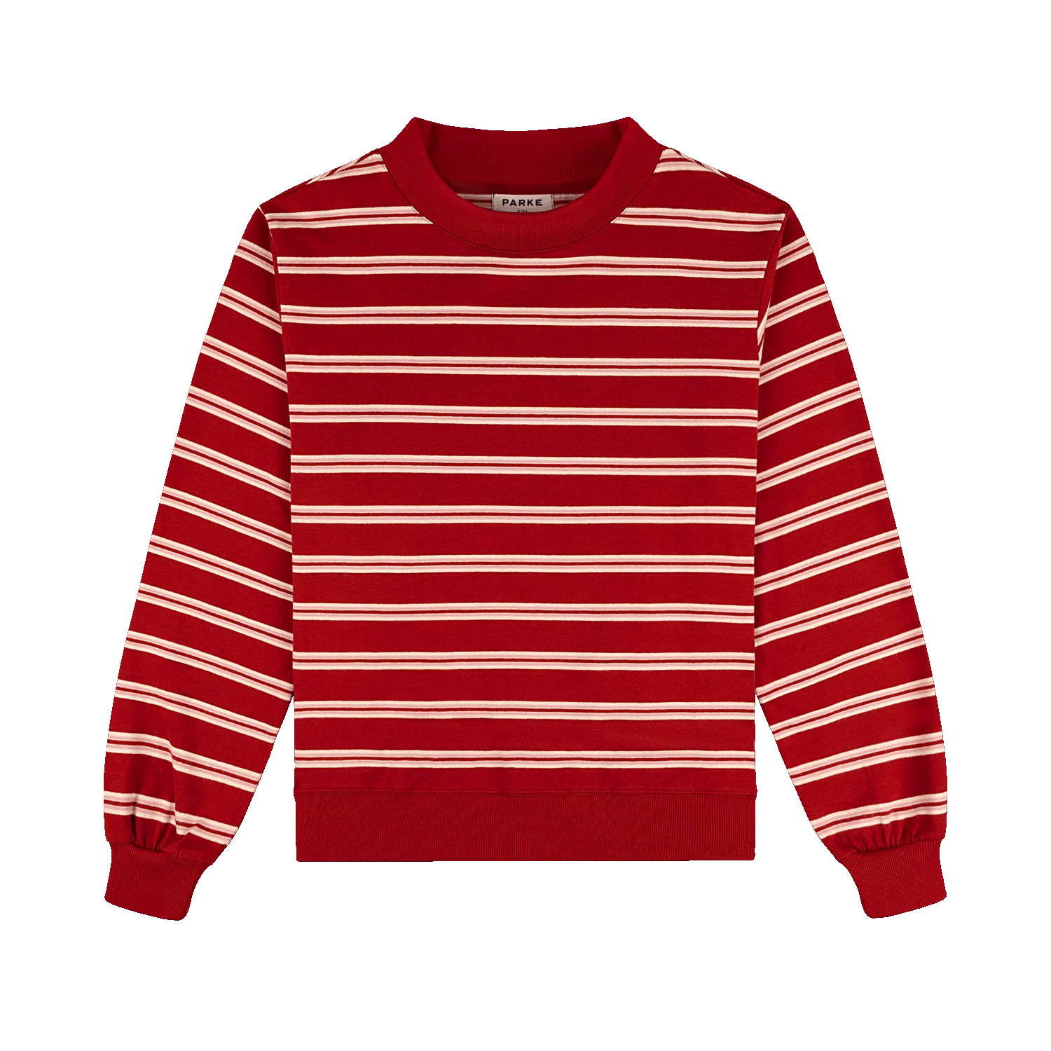 Preorder Striped Mockneck Pullover - Amour Stripe | Parke