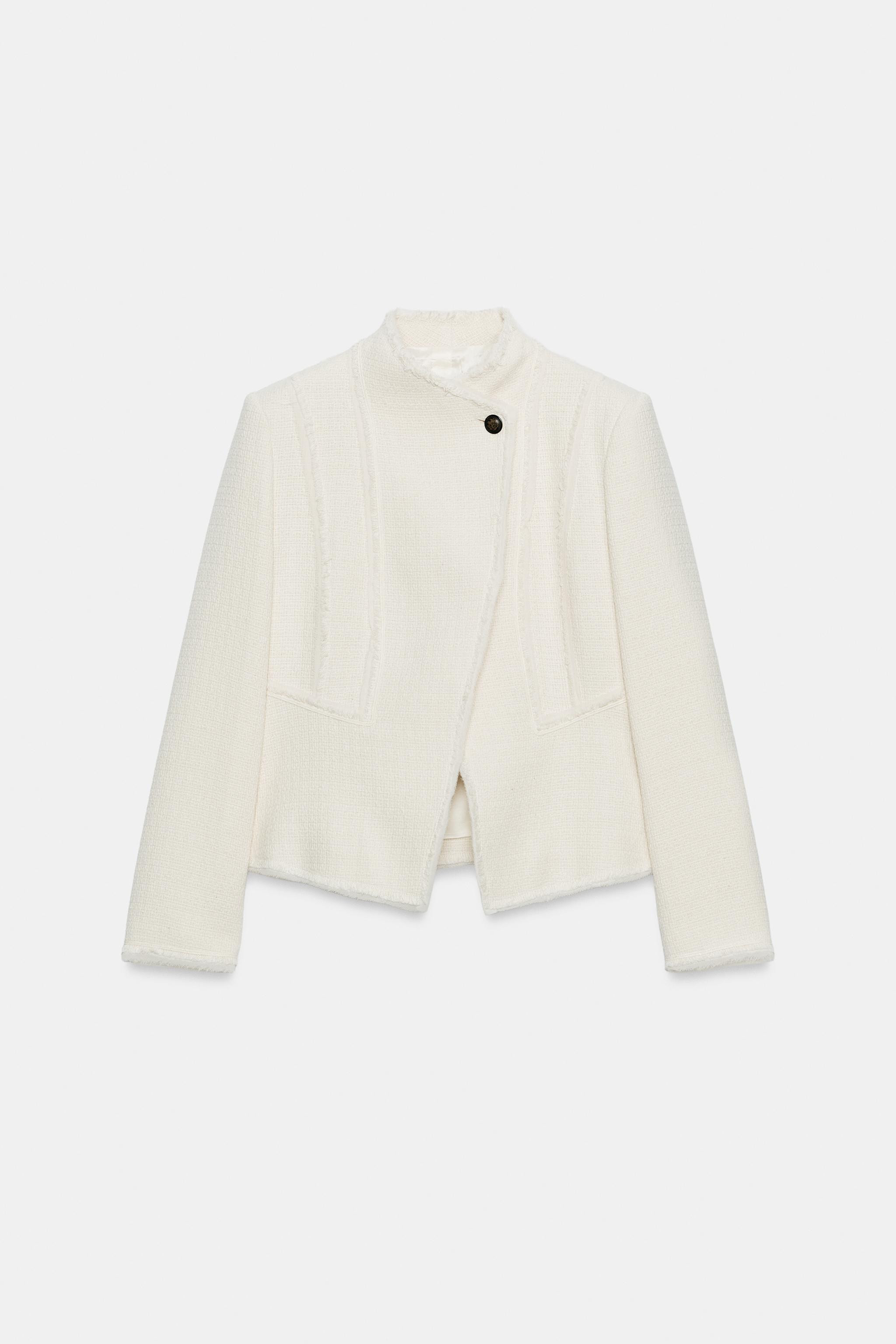 ZW COLLECTION FRINGED PEPLUM BLAZER | Zara US