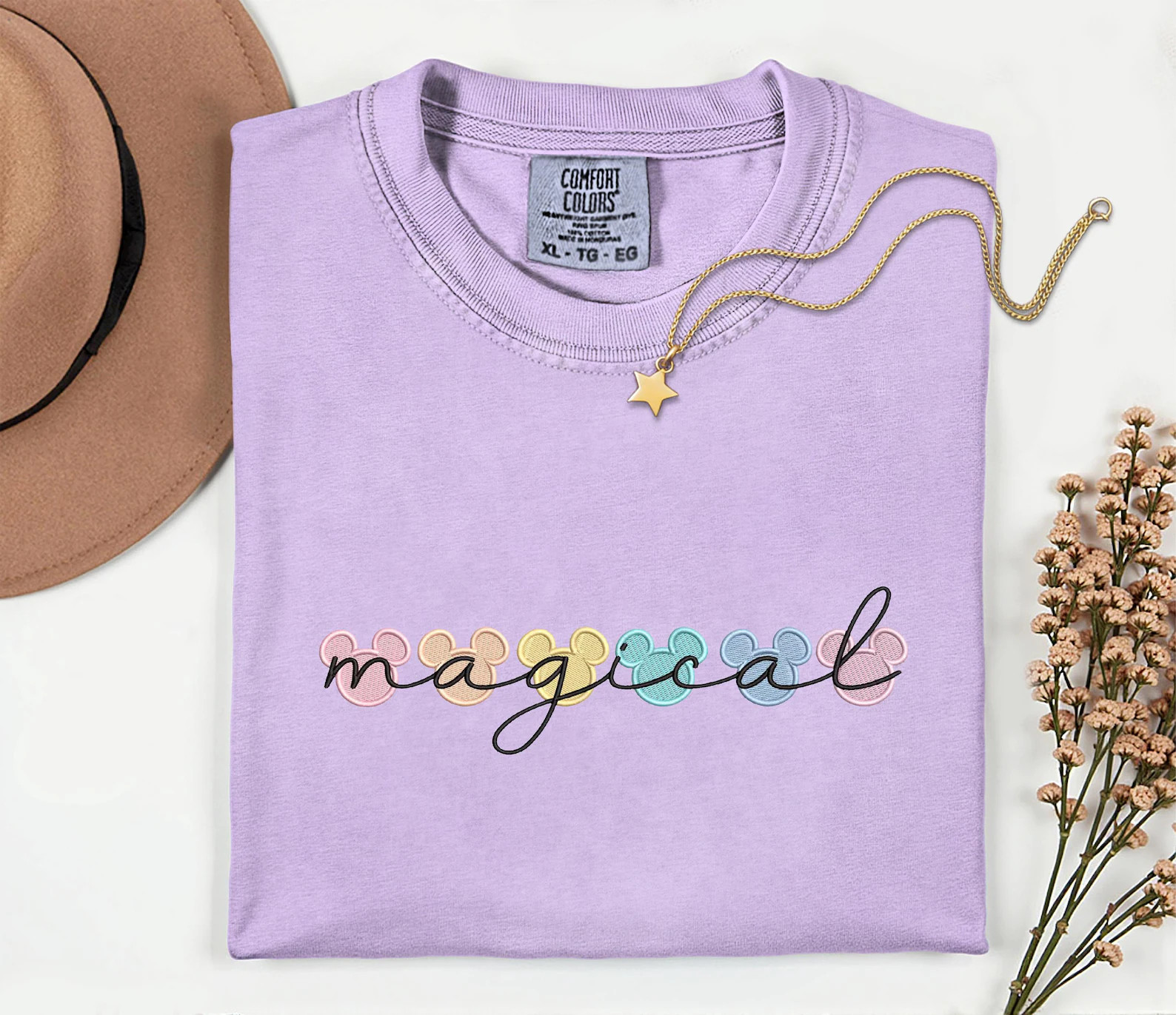Disney Vacation Magic Kingdom Embroidery Shirt Magical Comfort Colors Shirt Disney Trip Embroider... | Etsy (Global)