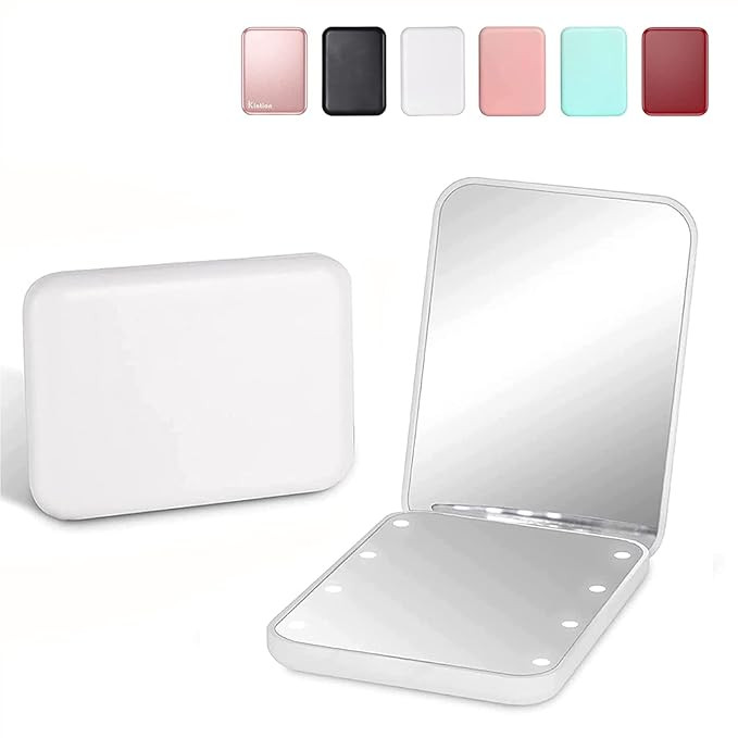 Amazon.com: Kintion Pocket Mirror, 1X/3X Magnification LED Compact Travel Makeup Mirror, Compact ... | Amazon (US)