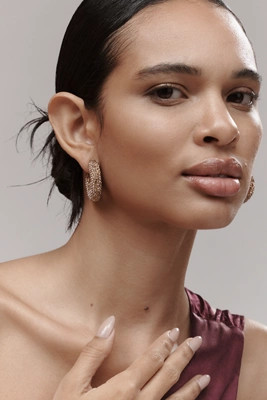 Pavé Hoop Earrings | Anthropologie (US)