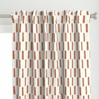 Bohemian Stripe Curtain Panel - Terra Cotta Farmhouse Modern Baby Nursery Custom Terracotta Dash By Littlearrowdecor | Etsy (US)
