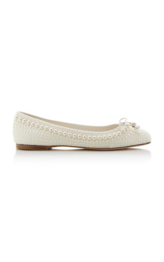 Elme Embellished Satin Ballet Flats | Moda Operandi (Global)