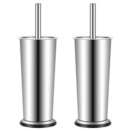 CTETC Upgraded Toliet Brush and Holder Set 2 Pack Sturdy Stainless Steel Toilet Bowl Brush with Lid  | Walmart (US)