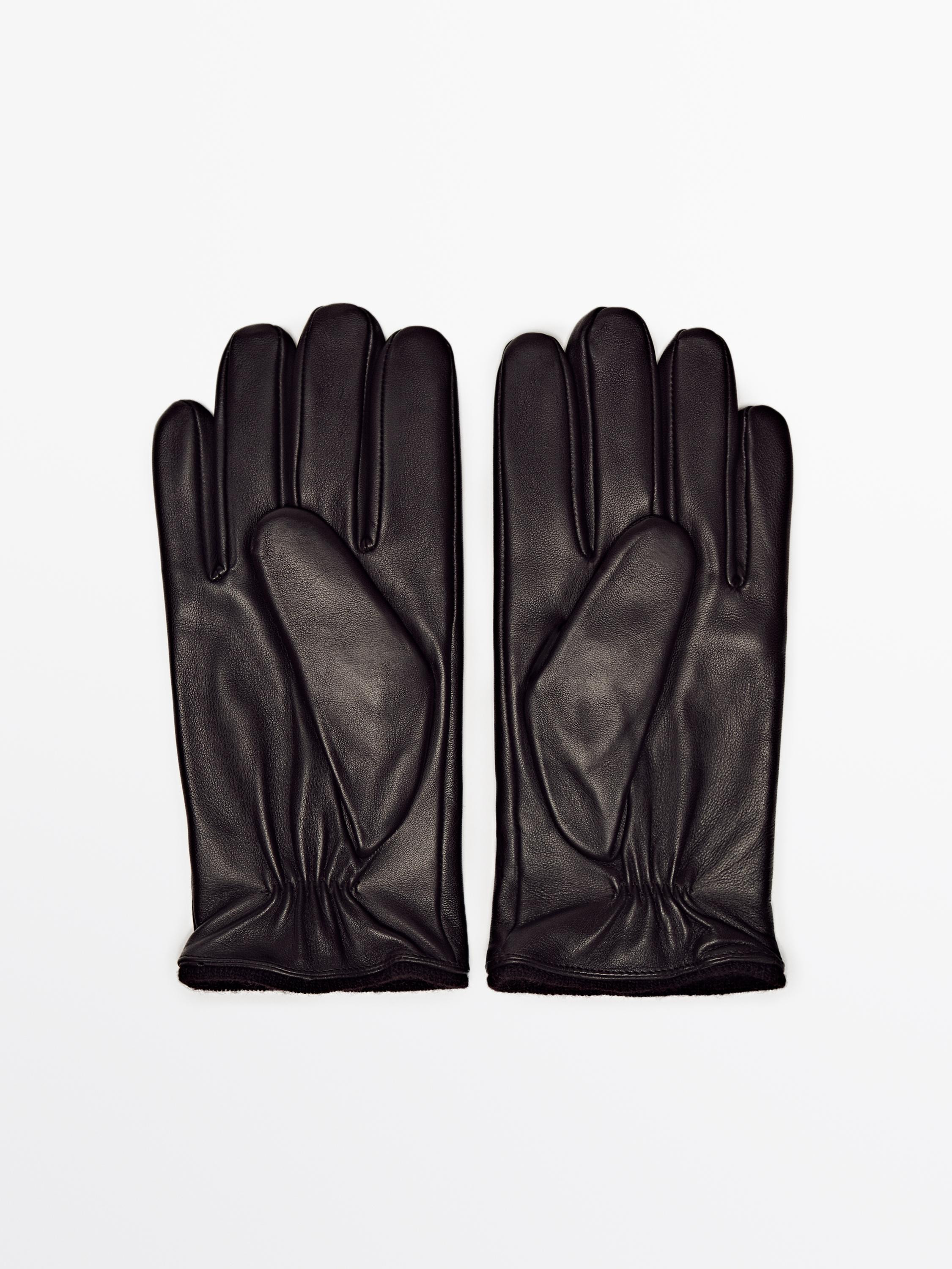 Nappa leather gloves | Massimo Dutti UK