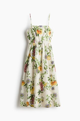 H & M - Strappy Midi Dress - White | H&M (US + CA)