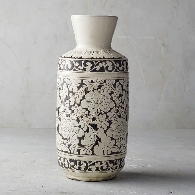 Song Noir Chinoiserie Tall Vase | Frontgate | Frontgate