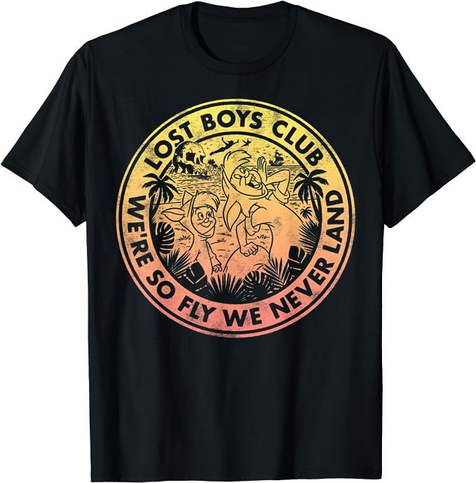 Disney Peter Pan Lost Boys Club Logo T-Shirt | Amazon (US)
