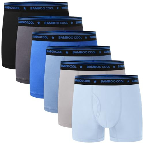 BAMBOO COOL Ultra Breathable Boys' Underwear Soft Boxer Briefs 6-Pack | Amazon (US)