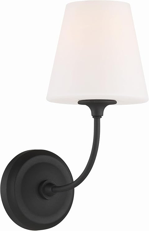 Crystorama Libby Langdon Sylvan 1 Light Black Forged Sconce | Amazon (US)