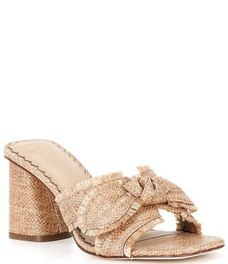 Marley Raffia Frayed Knotted Bow Dress Sandals | Dillard's
