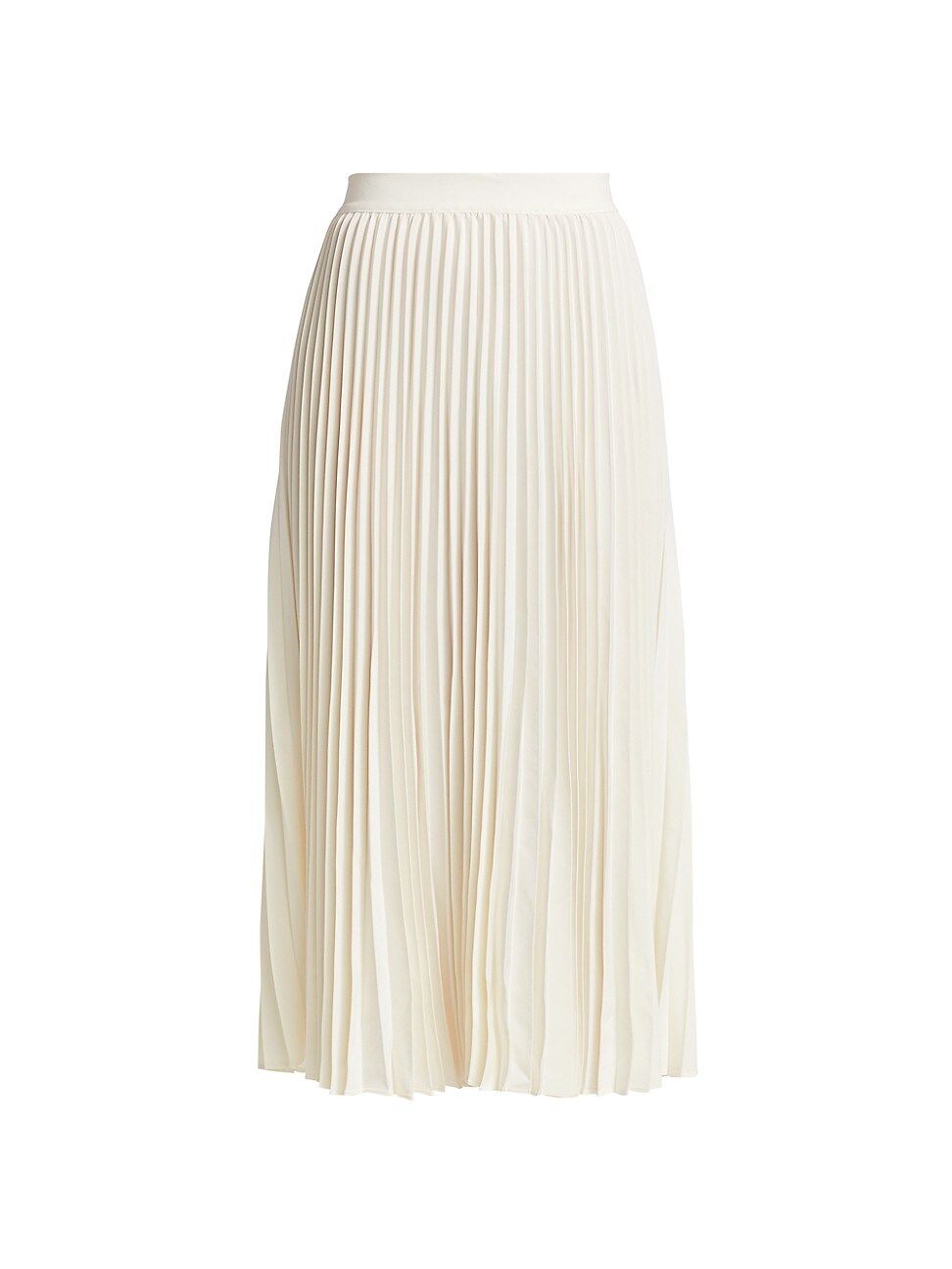 Co Women's Essentials Elastic-Waist Pleated Skirt - White - Size Large | Saks Fifth Avenue