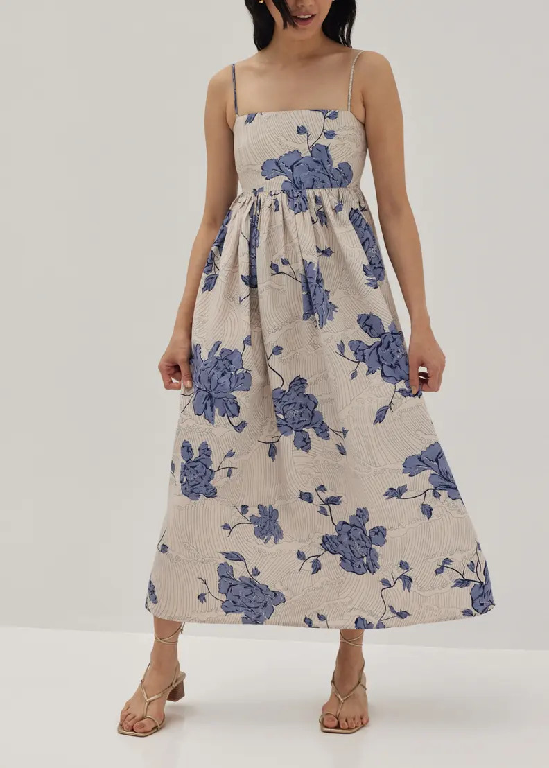 Tanya Ruched Babydoll Dress in Prosperous Blooms | Love, Bonito USA