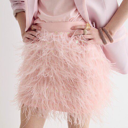 Collection feather mini skirt | J. Crew US