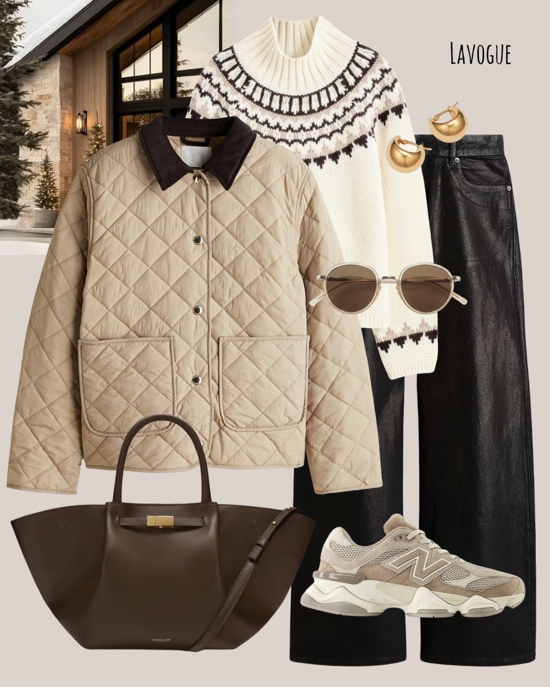 Cozy neutrals for fall 🤎
Layered a beige quilted jacket with a contrasting collar over a white + brown Fair Isle sweater — the perfect cozy combo. Styled with black coated jeans, white sneakers, and a brown bag for an effortless, chic look.
Shop the look below ✨


#FallOutfitInspo #NeutralStyle #CozyChic #OOTD #LTKStyle #LTKFall #EffortlessStyle #CasualChic

#LTKItBag #LTKFindsUnder100 #LTKHoliday