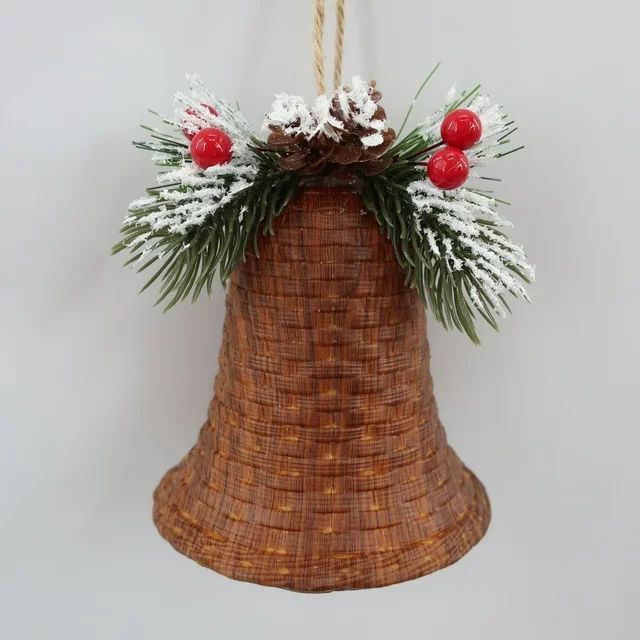 Wooden-Like Lodge Liberty Bell Decorative Ornament, 0.0838 lb, by Holiday Time | Walmart (US)