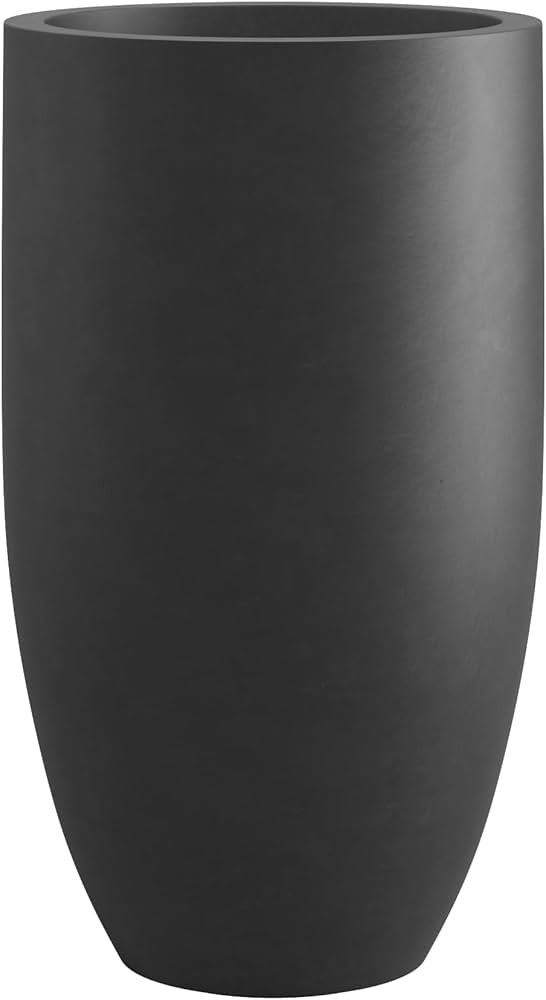 24 Inch Tall Concrete Planter, Large Garden Pot with Drainage Hole for Outdoor and Indoor Use on ... | Amazon (US)