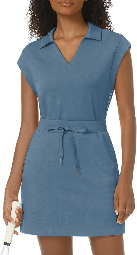 Womens Two Piece Skirt Sets Tennis Outfits Casual Cap Sleeve Lapel Shirt Summer Athletic Sport Sh... | Amazon (US)