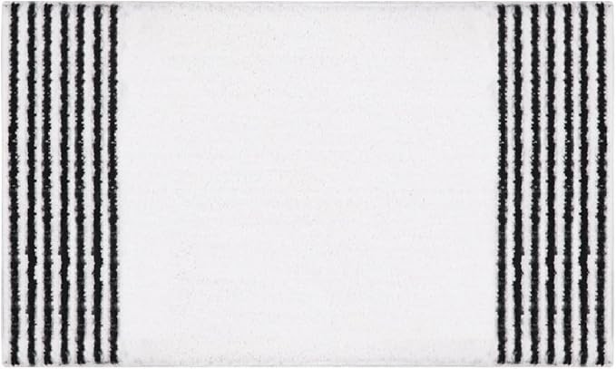 Amazon.com: Autohigh Bathroom Rugs Non-Slip Backing Microfiber Shaggy Bath Mats (25*17.7 in, Blac... | Amazon (US)