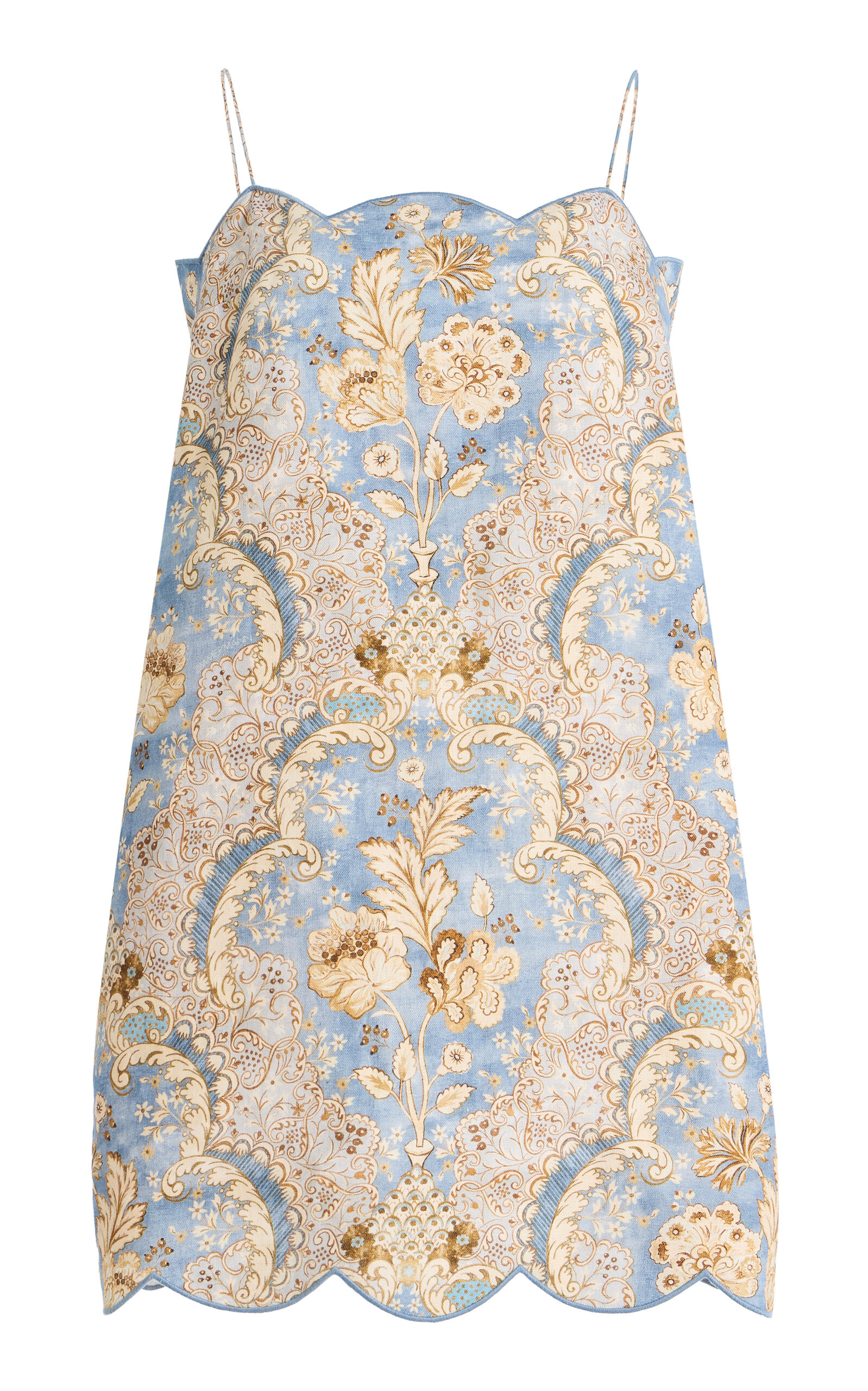 Daylight Scallopped Linen Mini Dress | Moda Operandi (Global)