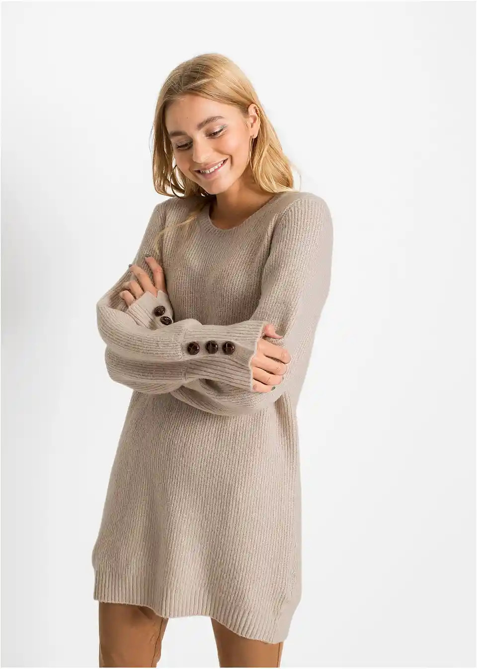 Longpullover mit Knöpfen | Bonprix DE